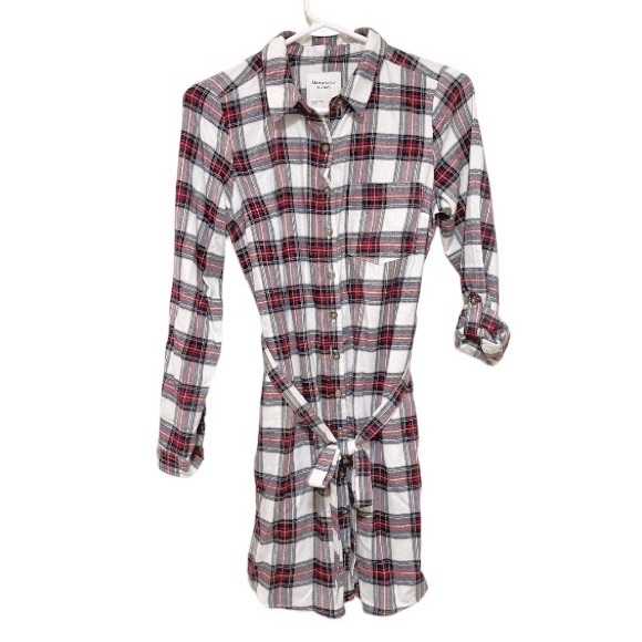 Abercrombie & Fitch Plaid Flannel Shirt Dress - Picture 3 of 6